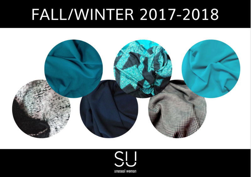 turkus i czarny kolory jesieni 2017 kreowane s kolekcjach SU unusual woman 